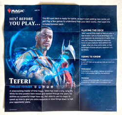 Magic The Gathering Empty Storage Box And Teferi Information Sheet - Image 3
