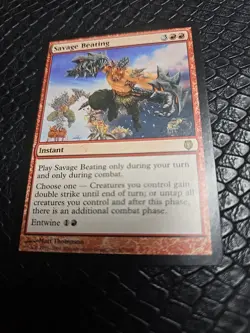 Savage Beating 1x MtG Darksteel DST SP/NM - Image 1