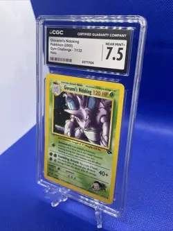 CGC 7.5 Giovanni's Nidoking 2000 Gym Challenge 7/132 Holo Pokemon Card - Image 3