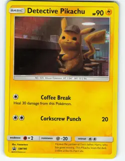 Detective Pikachu - Holo - #SM190 Black Star Promo - Pokemon TCG - 2019 - Image 1