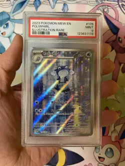 Pokemon Scarlet & Violet 151 Poliwhirl 176/165 Illustration Rare IR PSA 9 - Image 1