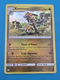 Kommo-o 163/236 Holo Rare Pokemon 2019 Cosmic Eclipse - LP - Image 1