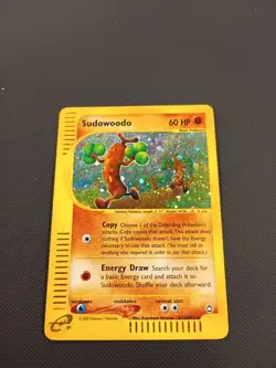Pokemon Sudowoodo H24/H32 Aquapolis Holo Rare w/ Swirl - Image 1