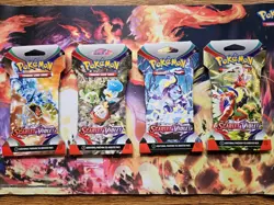 Pokemon Scarlet and Violet Sleeved Booster Packs Lot Of 4 Sealed Art Set - Image 1