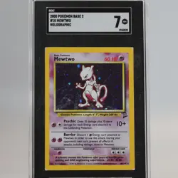 Pokemon TCG - Mewtwo 10/130 Base Set 2 Holo Rare - SGC 7 NM - Image 2