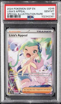2024 POKEMON SSP EN-SURGING SPARKS #246 LISIA'S APPEAL PSA 10 - Image 1