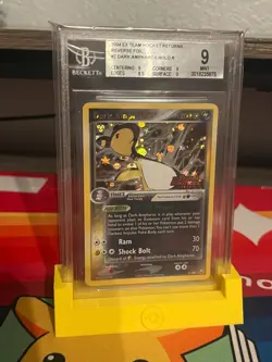 Pokemon TCG 2004 Team Rocket Returns Dark Ampharos 2/109 Reverse Holo BGS 9 MINT - Image 2