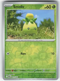 Smoliv Reverse Holo Common SV10: Destined Rivals 021/182 Pokemon - Image 1
