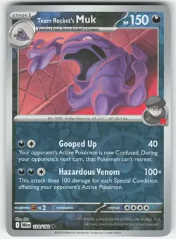 Team Rocket's Muk Reverse Holo Uncommon SV10: Destined Rivals 124/182 Pokemon - Image 1