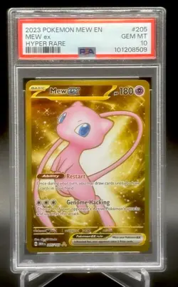 Pokemon Mew ex Hyper Rare Holo 205/165 Scarlet & Violet 151 PSA 10 - Image 1