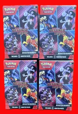 4x Pokemon DESTINED RIVALS Bundle of 6 boosters total 24 boosters - Image 1