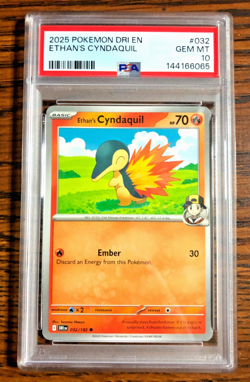 Ethan's Cyndaquil Common #032 - PSA GEM MT 10 - SV Destined Rivals - Pokemon TCG - Image 1