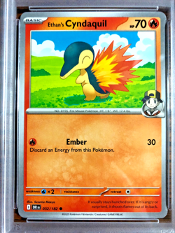 Ethan's Cyndaquil Common #032 - PSA GEM MT 10 - SV Destined Rivals - Pokemon TCG - Image 2