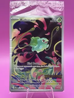 Pokemon TCG Bulbasaur 133/132 Secret Rare Mega Evolution Stamped Promo NM Sealed - Image 1