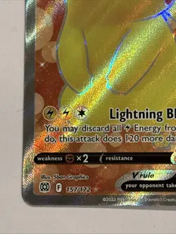 Pikachu V (Full Art) 157/172 Swsh09: Brilliant Stars Holo Pokemon TCG NM - Image 5