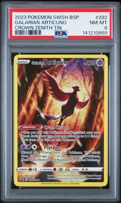 2023 Pokemon SWSH Crown Zenith Galarian Articuno BSP SWSH282 PSA 8 - Image 1