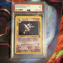 1999 Pokemon Fossil Haunter Holo #6 PSA 7 - Image 1