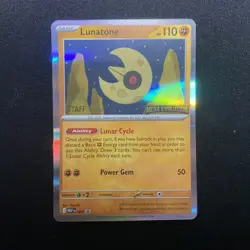 Pokemon Lunatone Staff Prerelease Promo MEP004 -NM PERFECT! - Image 1