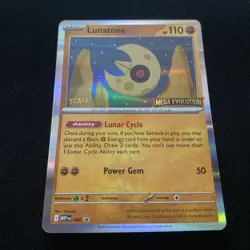Pokemon Lunatone Staff Prerelease Promo MEP004 -NM PERFECT! - Image 2