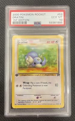 2000 POKEMON ROCKET DRATINI #53 1st EDITION PSA 10 - Image 1
