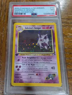Pokemon 2000 Sabrinas Gengar 1st Edition #29 PSA 7 With Swirl! - Image 1