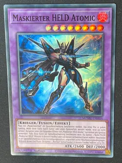 Maskierter Held Atomic MZMU-DE016 Super Rare Deutsch NM YUGIOH - Image 1