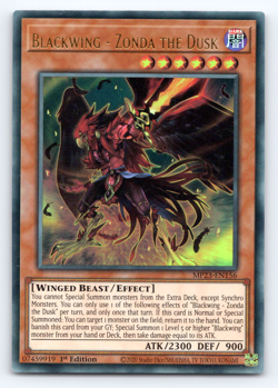 Blackwing - Zonda the Dusk - MP23-EN156 - Ultra Rare - 1st Edition Yugioh - Image 1