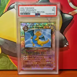 PSA 7 Dark Dragonite 2002 Legendary Collection 5/110 Reverse Holo Pokemon Card - Image 1