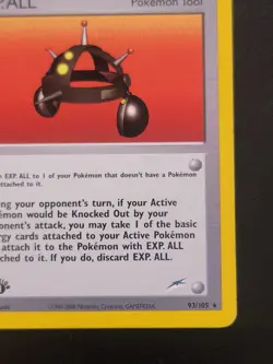Pokemon EXP.ALL 1st Edition 93/105 Neo Destiny Non Holo Rare Card - Image 4