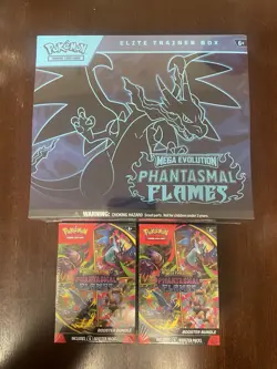 Pokemon Mega Evolution Phantasmal Flames ETB and 2x Booster Bundle - Image 1