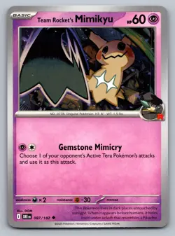 Pokemon TCG SV10: Destined Rivals Team Rocket's Mimikyu 087/182 - Image 1