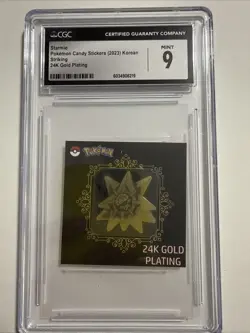 CGC 9 Starmie 24k Gold Plated Pokemon Candy Sticker - Image 1