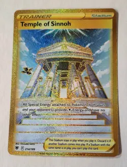 Temple of Sinnoh 214/189 - Astral Radiance Gold Secret Rare Pokemon TCG - Image 1