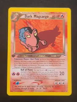 Dark Magcargo 1st Edition 18/105 Neo Destiny Pokemon - Image 1