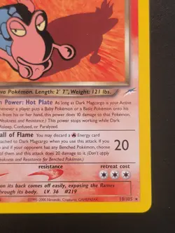 Dark Magcargo 1st Edition 18/105 Neo Destiny Pokemon - Image 5