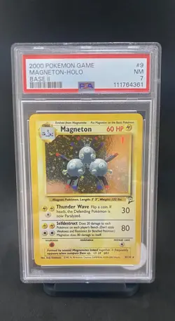 Pokemon Base Set 2 Magneton PSA 7 Holo Rare 2000 Near Mint New Cert - Image 1