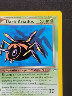 Dark Ariados 017/105 Pokemon Neo Destiny 1st Edition NM - Image 3