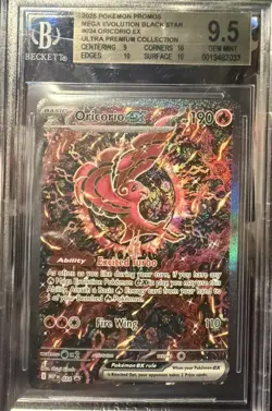 2025 Pokemon TCG Mega Evolution Black Star Promos #024 Oricorio ex BGS 9.5 - Image 1