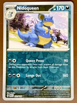 Nidoqueen #031/165 Reverse Holo SV: Scarlet & Violet 151 Pokemon Card TCG - Image 1