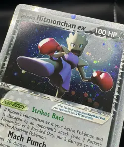 Pokemon TCG Rocket's Hitmonchan ex 98 Team Rocket Returns Holo 98/109 NM - Image 3
