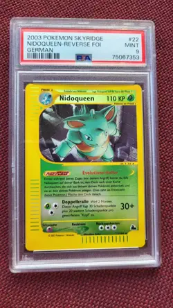 Nidoqueen Reverse Holo Skyridge PSA9 Mint #22 Pokemon Pokemon - Image 1