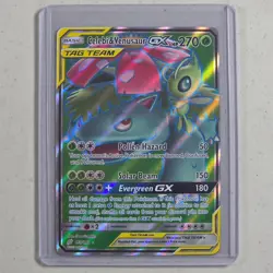 Celebi & Venusaur GX Full Art 159/181 Pokemon Sun & Moon Team Up Ultra Rare NM/M - Image 1