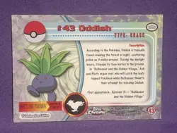 Pokemon Oddish #43 2000 Topps Chrome Series 1 TV Edition Near mint Condition - Image 2