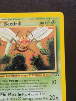 Pokemon TCG Beedrill Neo Discovery 18 Regular 1st Edition Rare - Image 3