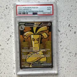 Pokemon Gholdengo ex Special Illustration Rare Holo PSA 9 SV04 252/182 - Image 1