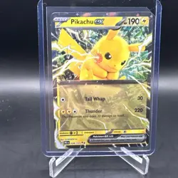 Pokemon Prismatic Evolutions Pikachu ex 028/131 TCG Holo Double Rare - Image 1