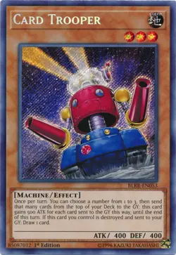Yugioh! MP Card Trooper - BLRR-EN053 - Secret Rare - 1st Edition Moderately Play - Image 1