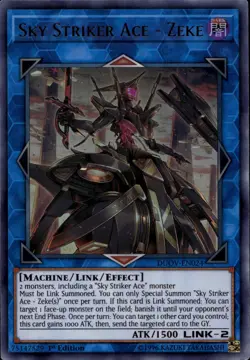 Sky Striker Ace - Zeke NA 1st Ed Ultra Rare DUOV-EN024 Yu-Gi-Oh! - Image 1
