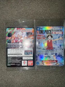One Piece Gonzaga CCG Monkey D. Luffy Promo Holo Card College Basketball - Image 1