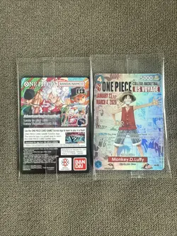 One Piece Gonzaga CCG Monkey D. Luffy Promo Holo Card College Basketball - Image 2